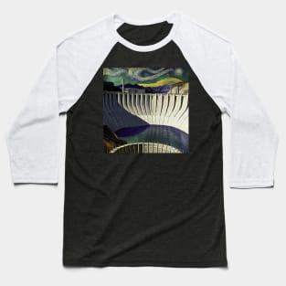 Hoover Dam in Van Gogh's style Baseball T-Shirt